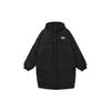 Li Ning Solid Color Mid-Length Loose Down Jacket Women Outerwear Black AYMS416-1