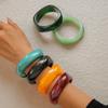 Resin Acrylic Bangle Bohemian Retro Hand Ring Simple Irregular Wide Bracelet Girls