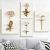 Creative Gold Flowers Oil Painting Home Decoration Canvas Painting Living Room Decoration Digital Oil Painting Cuadros Background Wall Decoration