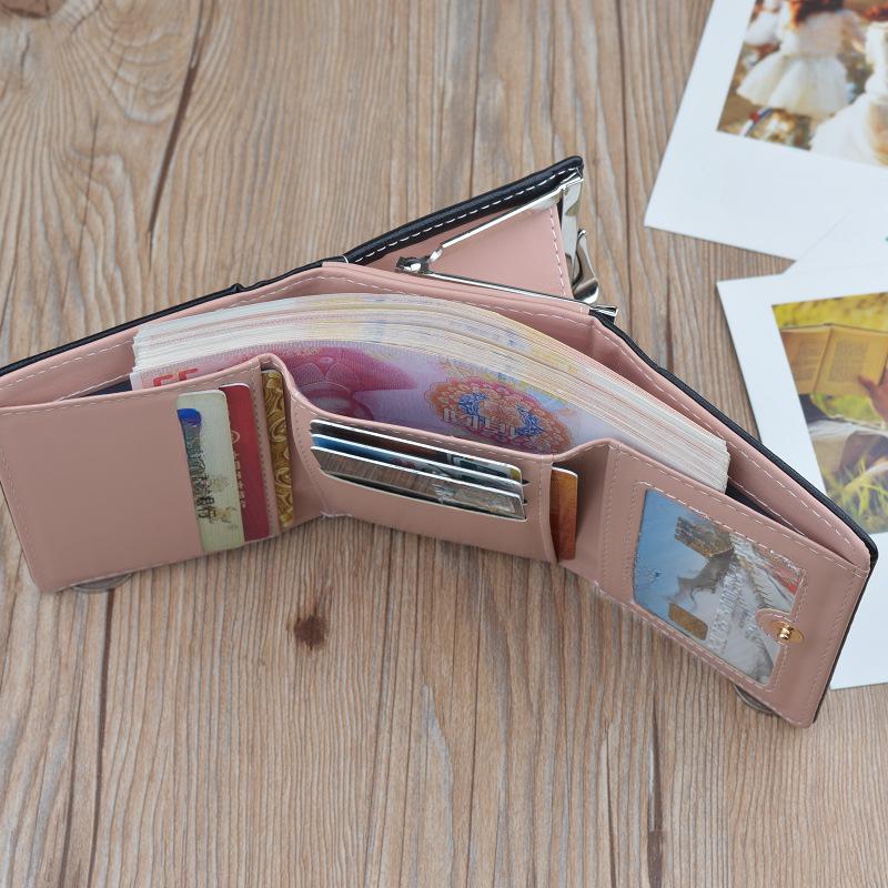Leather Women Wallets Hasp Small Wallets Female Short Coin Purses Money Credit Card Holders Clutch Bags