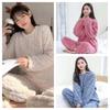Autumn and Winter Coral Velvet Pajamas Women's Long-sleeved Thickened Home Clothes Comfortable Cotton Wool Large Size Suit Christmas