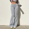 Sexy Basic Solid Flare Pants Slim Low-Waisted Boot Cut Pants Casual Women 2024 Autumn Spring Fashion Streetwear Lady
