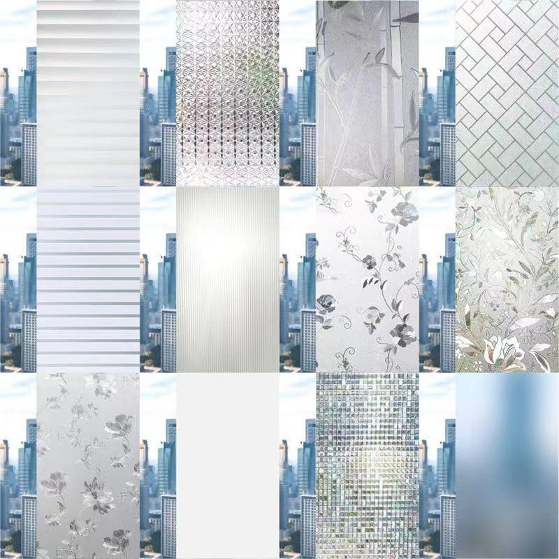 Home Window Frosted Glass Sticker Transparent Opaque Bathroom Bathroom Anti-peep Film Anti-light Stickers
