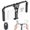 Concept Smartphone Video Rig Smartphone Video Stabilizer Grip Handheld Folding 3 Cold Shoe Tripod Mount Smartphone Rig for Video Shooting Film