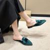Fashion New Flats Mules Shoes Pointed Toe Women Slippers New Suede Summer Flip Flops  Casual Walking Fashion Slides Female Zapatillas