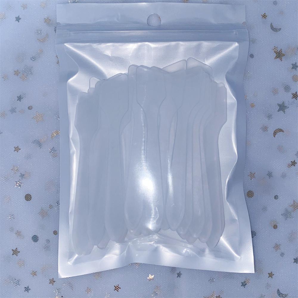50 Pcs Plastic Spatula Set, 4 Colors 8.2x1.5cm Cosmetic Mixing Paddles for Creams Face Mask Makeup