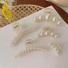 New Summer Pearl Hairpin for Women – Large Back-of-Head Shark Clip