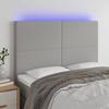 VidaXL LED Headboard Bedroom Furniture Double Bed Accessory Head of Bed Frame Interior Light Grey 3122142