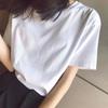 New Summer White Short-Sleeve Women's Loose-Fit Simple T-Shirt