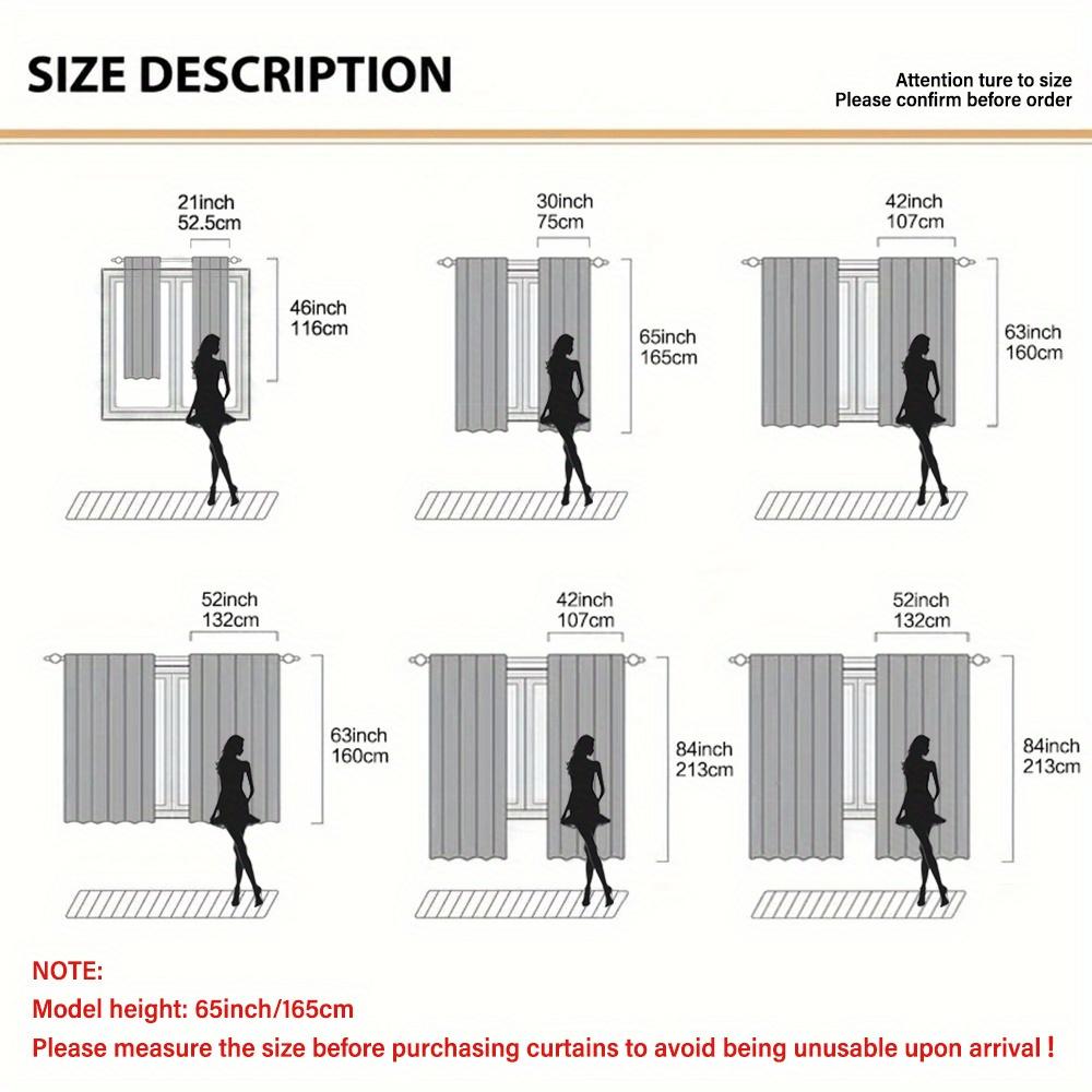 2pcs Koi Auspicious Pattern Printed Curtain for Home Decor - Rod Pocket Window Treatment for Bedroom, Office, Kitchen