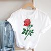 (Asian Size) T Shirt Fashion Lovely Flower Trend Cute Women Clothing Casual Top Short Sleeve Tee Print Lady Female Graphic T-shirts