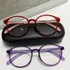 6pcs Round Frame Fashionable Decorativereading Glasses Anti Blue Light Reading Glasses Unisex
