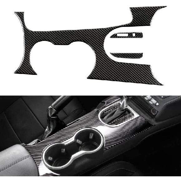 Carbon Fiber Car Gear Shift Panel Sticker Interior Trim Cover For Ford Mustang GT 2015 2016 2017 2018  