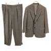 90s Wool Old Check Pattern Suit Setup ST50-56 Gray Men's Used