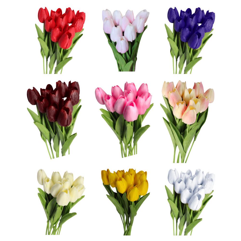 10Pcs/Set Artificial Tulip Flowers Home Prop