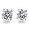 [R7180] - White Gold 'Essentiel' Gold Plated Earrings - 8 Mm