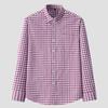 Pure Cotton Long Sleeve Office Men Plaid Shirts Button Collar for Business Checked Design Comfortable Male Clothing with Chest Pocket