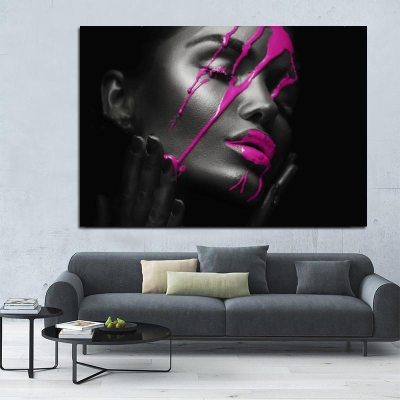 Sexy African Black Women Canvas Painting Portrait Posters and Prints Wall Art Pictures for Bed Living Room Cuadros Home Decor No Frame