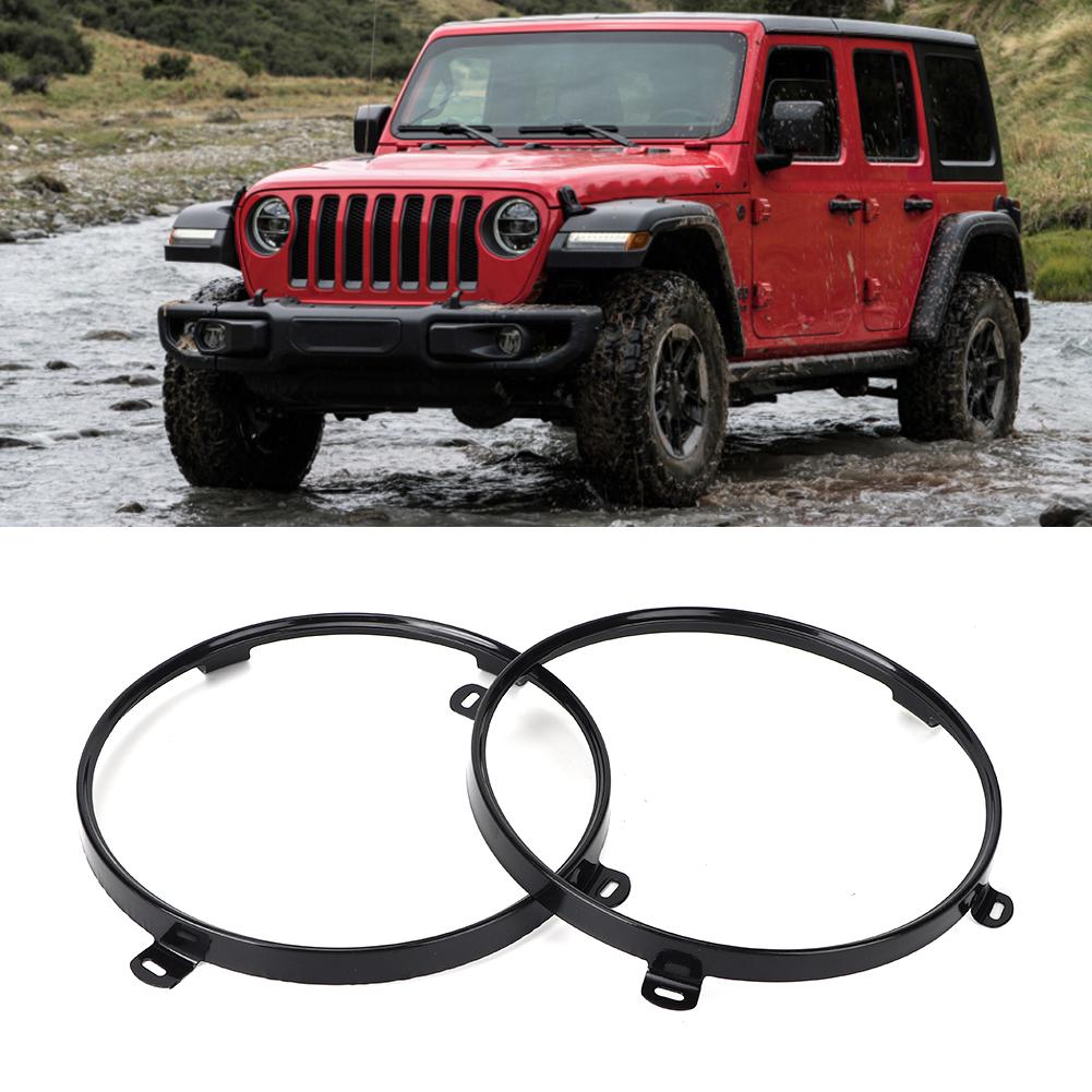 2pcs 7in Headlight Mounting Bracket Ring Lamp Holder Fits for Jeep Wrangler TJ 0718