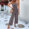 Summer Women's Jumpsuit Ethnic Halter Wide Leg Jumpsuit