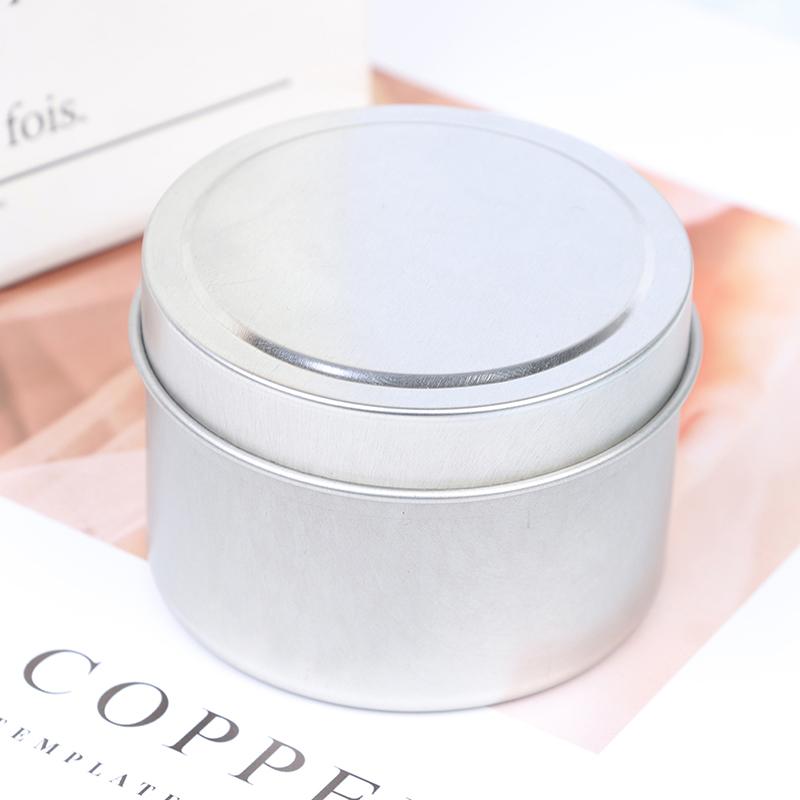 DIY Round Candle Jars 4Oz Aluminum Tins With Lids Cosmetic Sample Containers Storage Organizer