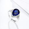 Blue Sapphire Real Silver Women 'S Ring 6 .8 Carats Created Royal Blue Sapphire Classic Exquisite Style Jewelry Design