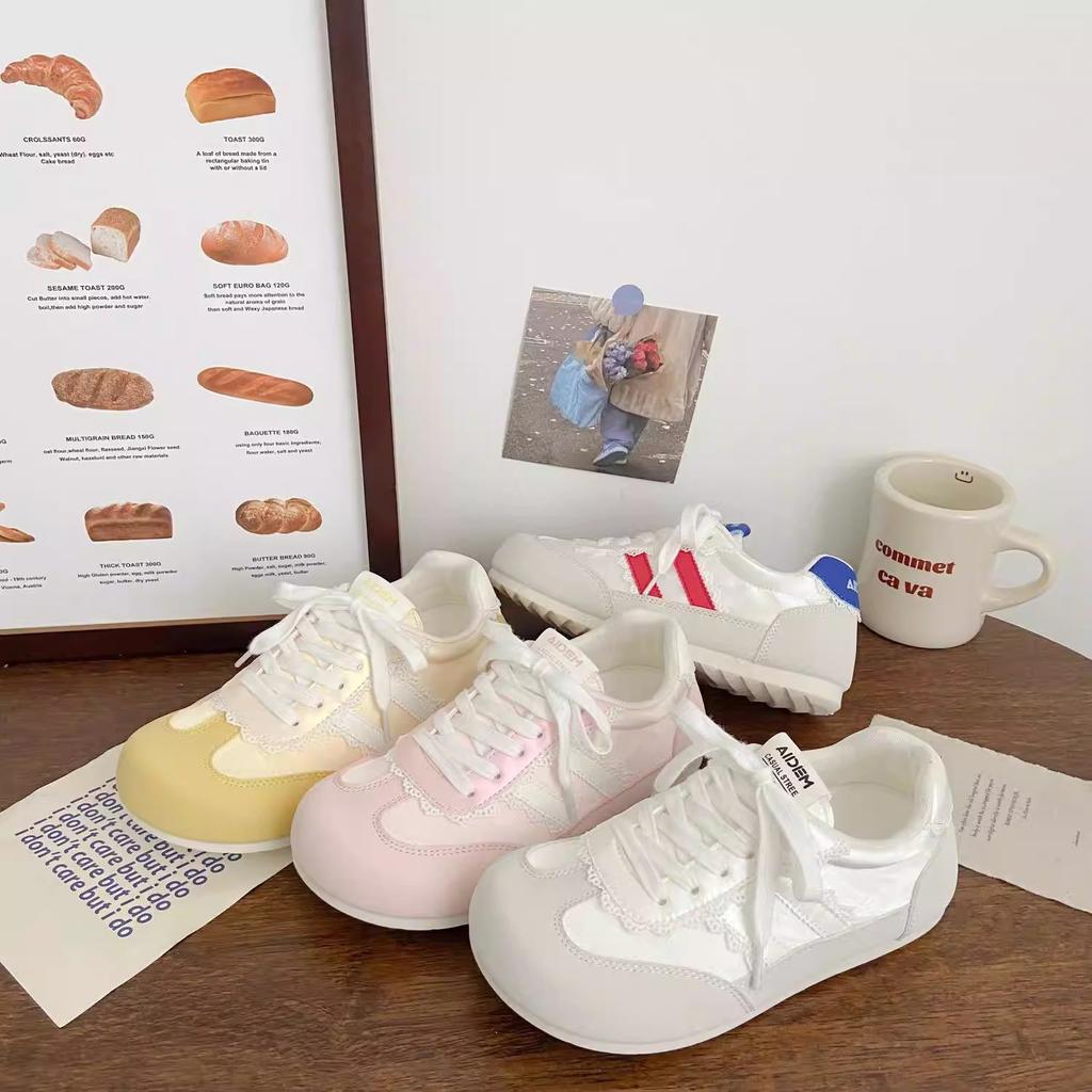 Ugly Cute Ballet Dexin Board Shoes Women's Puffs 2025 Summer New Chic Niche Korean Version Breathable Sports Little White Shoes