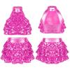 Girl Kid Dance Outfit Set Gymnastics Sleeveless Crop Top + Skirts 2Pcs Sequins Dancewear