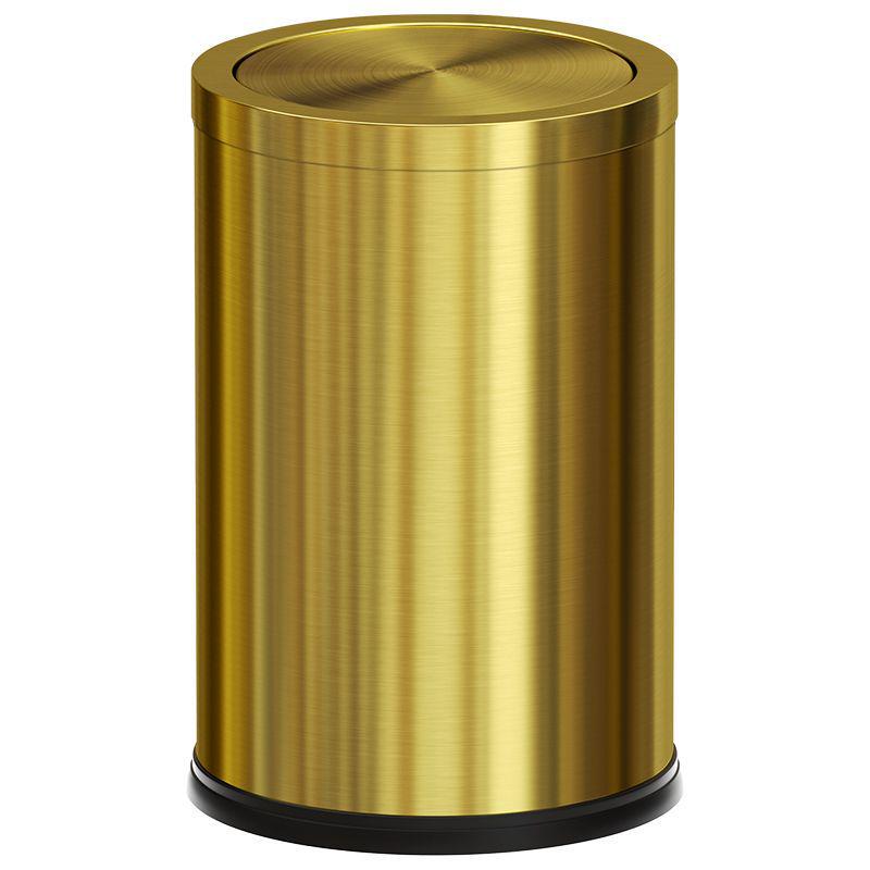 Stainless Steel Swing Lid Trash Can for Home and Kitchen, Light Luxury Design for Bathroom and Living Room.