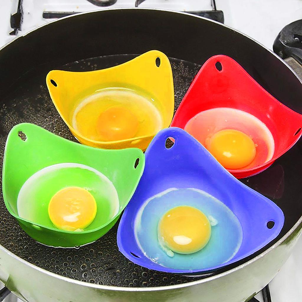 Egg Poachers Silicone Molds Cooker Tools Pancake Cookware Bakeware Steam Eggs Plate Tray Healthy Novel Kitchen Accessories