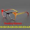 Designer Luxury Cat Eye Reading Glasses Women New Fashion Large Frame Far Sight Eyeglasses Anti Blue Light Presbyopia Eyewear