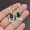 Green Onyx Faceted Earrings, 925 Solid Sterling Silver Gemstone Jewelry, Handmade Earrings, For Thanksgiving