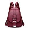 Chic Women's Korean-Style Minimalist Soft Leather Backpack – Simple, Large Capacity, Casual Design