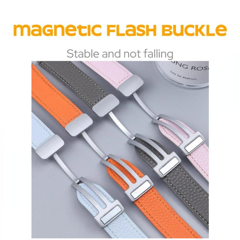 Quick Fit Leather Strap For Samsung Galaxy Watch 6Classic 43mm 47mm 6/5/4 40mm 44mm Magnetic Buckle for Watch 5pro 45mm Leather Band