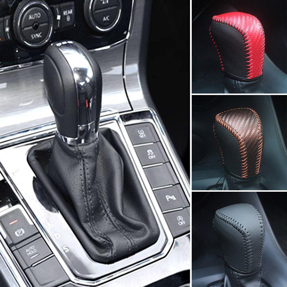 Wear-resistant Shift Knob Cover Leather Car Interior Accessories Car Shift Handle Cover for Car