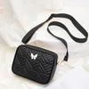 Personalized Embroidered Small Square Bag Spring and Summer 2025 New Butterfly Decoration Sweet Versatile Webbing Shoulder Bag Mobile Phone Bag