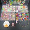 Girls Educational Toys Handmade Necklaces Bracelets Jewelry Making Beads Bracelet Kit Set Diy Beads Toys for Children Gift