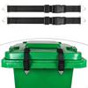 2x Trash Can Lid Locks Straps for Animals Bin Replace Mounting with Screws Outdoor