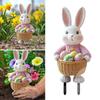 Creative Rabbit Eggs Garden Stake for Festival Outdoor Decoration Lawn Insert Seasonal Yard Ornament PVC Accessory