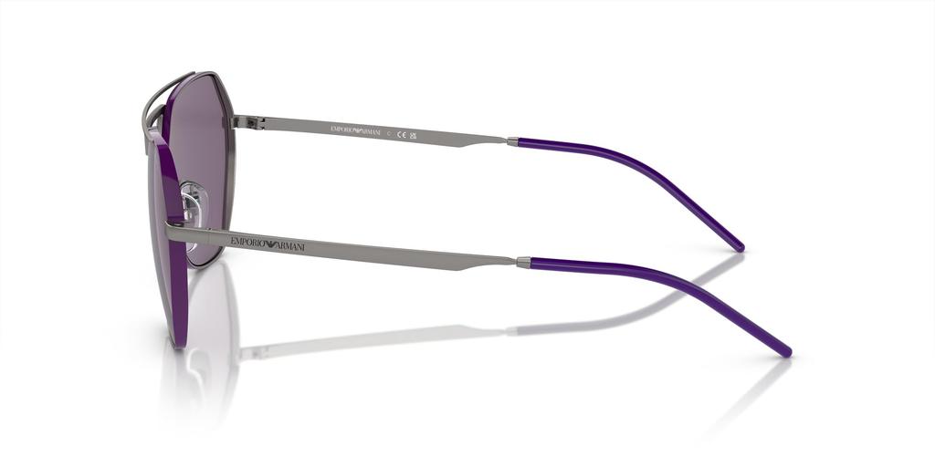 Emporio Armani Shiny Gunmetal Sunglasses Size 56 Women's EA2148,