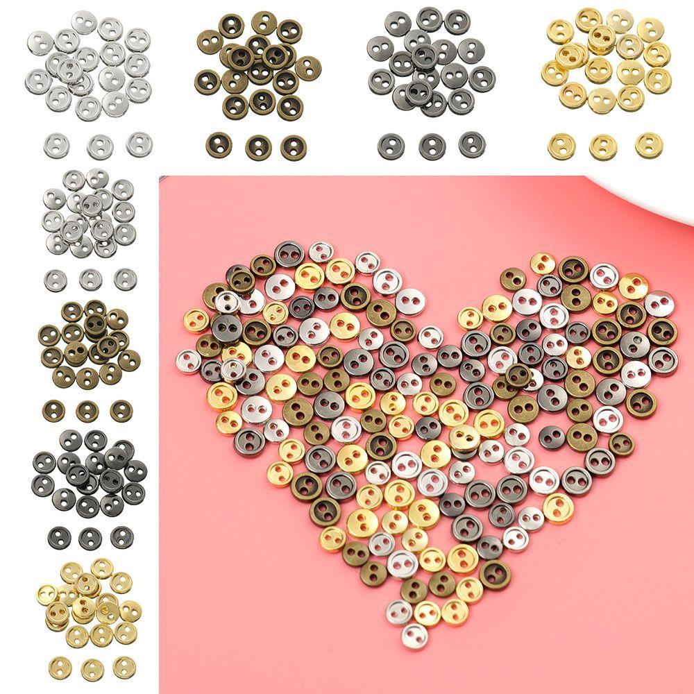 Two Holes Accessories Mini Metal Buttons Clothing Sewing Craft DIY Doll Clothes Dolls Strap Buckles