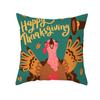 Thanksgiving Pillowcase Wish New Product Cartoon Pumpkin Turkey Peach Skin Printed Pillowcase Sofa Cushion