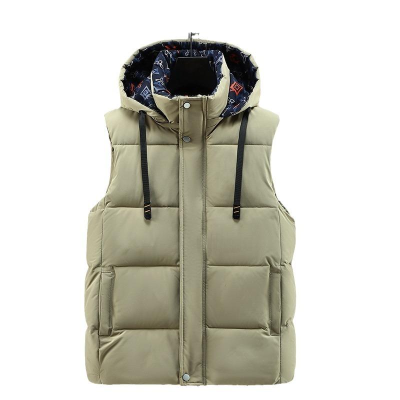 Autumn and Winter Down Cotton Vest Men Wear New Winter Vest Cold and Warm Vest Vest Vest Thickened Jacket