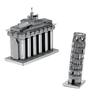Metal Earth Fascinations the Leaning Tower of Pisa and Brandenburg Gate Puzzle 3D En Métal