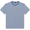 Polo SS23 Logo Embroidered Cotton Striped Crew Neck Short Sleeve T-Shirt Men Tops Blue 710906295-001