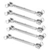 5pcs Heavy Duty Stainless Steel Hook Durable Rope Turnbuckle Wire Rope Tension Hook