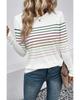Multicolor Striped Crew Neck Long Sleeve Top