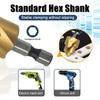 Hex Shank Water Pipe Repair Reamer Set Titanium Plated Stepped Drill Bit PPR Lifting Drill