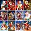 Santa Claus DIY 5D Diamond Painting Full Round Resin Cartooon Diamond Embroidery Cross Stitch Scenery Christmas Gift Home Decor
