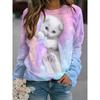 Lovely Cat Hoodie Women Fashion Hoodies Girl Coats Women Sweats Animal Print Hoody Crewneck Tracksuits High Quality Moletoms Y2k